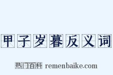 甲子岁暮反义词是什么意思的图片